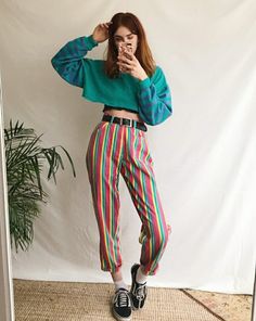 Aesthetic Ropa, Colored Pants, Moda Vintage, Mode Inspo, Outfit Goals, Looks Vintage, Retro Outfits