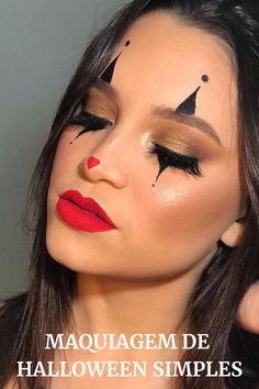 Maquiagem de Halloween simples Halloween Simples, Make Halloween, Makeup Aesthetic, Halloween Make Up, Halloween Make, Nightmare Before, Nightmare Before Christmas, Before Christmas, Halloween Face