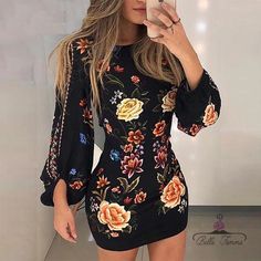 Vestido Galícia P 200000347 Dresses Bodycon, Floral Bodycon, Bodycon Dress With Sleeves, Bodycon Floral Dress, High Waist Dress, Body Con Dress, Mini Robes, Printed Bodycon Dress, Dresses Floral