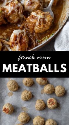 French Onion Chicken Meatballs are nestled in a flavorful sauce made with caramelized onions and cheese. The result is a comforting meal that's served out of a skillet, and the recipe makes plenty so leftovers are a given.