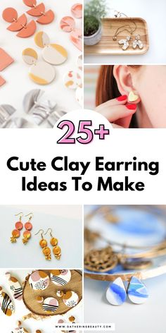 25 cute clay earring ideas to make