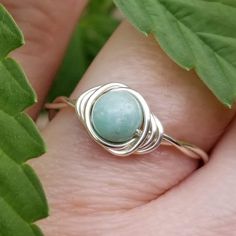 Handmade Rings Wire, Fork Jewelry, Hippie Ring, Wire Jewelry Patterns, Green Amazonite, Resin Rings, Hippie Rings