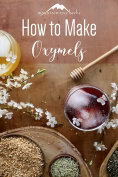 how to make oygnels with honey, lavenders and tea on a wooden table