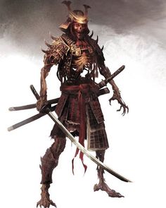 an image of a demonic warrior with two swords