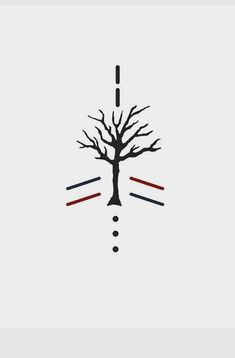 a black and white tree with red, blue, and green arrows coming out of it