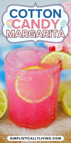 glass of cotton candy margarita Cotton Candy Margarita, Garnish Ideas, Fun Drink Recipe, Cocktail Drinks Alcoholic, Mixed Drinks Alcohol, Yummy Alcoholic Drinks, Liquor Drinks, Boozy Drinks, Fancy Drinks