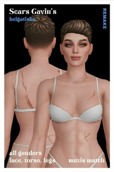 Sims 4 Scars CC: 29+ Body, Acne, and More Scar Mods Sims 4 Lip Scar, Sims 4 Cc Body Wounds, Sims 4 Burn Scars Cc, Sims 4 Body Hair, Tattoos Leg