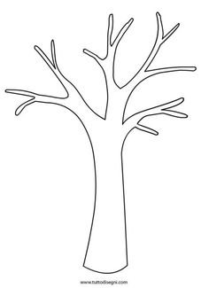 a drawing of a tree with no leaves