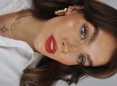 Sophie Floyd, Hd Make Up, Big Lashes, Glowy Makeup, Kiss Makeup, Makeup Goals, Red Lipstick, Glam Makeup, All Things Beauty