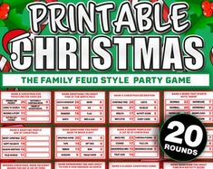 the printable christmas party game is available for all ages and abilities to play on