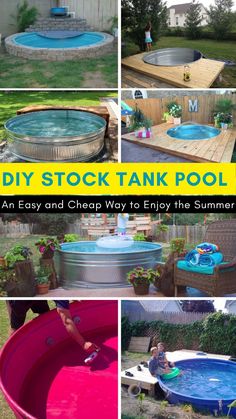 an easy and cheap way to enjoy the summertime in your backyard with this diy stock tank pool