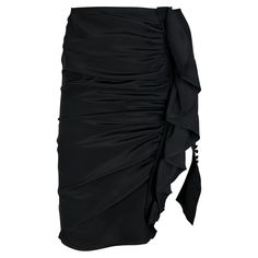 Early 2000s Yves Saint Laurent by Tom Ford Black Silk Ruffle Button Skirt For Sale at 1stDibs Y2k Rock, Ford Black, Y2k Skirt, Button Skirt, Ruffled Skirt, Rive Gauche, Skirt Design, Ruffle Skirt, Early 2000s