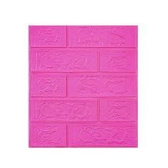 a pink brick wall is shown in this image