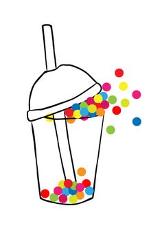 a drink with sprinkles coming out of it