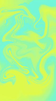 an abstract painting with blue, yellow and pink colors on it's surface is shown