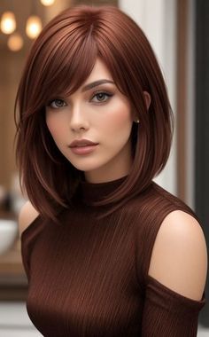 Model Tattoos Woman, Short Hair Color, American Beauty, Medium Hair Cuts, Medium Length Hair Cuts, Hair Highlights