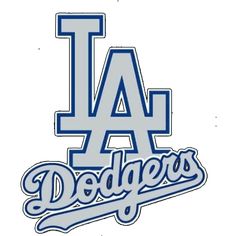 the los angeles dodgers logo on a white background