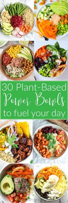 the ultimate guide to plant based power bowls for fuel your day, including salads and sides