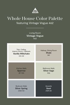 the whole house color palette for living room