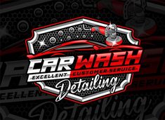 the logo for car wash, an excellent customer service detailing company that has been designed to be