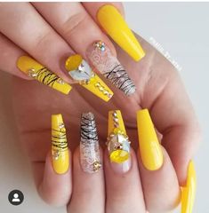 Nail Art Designs Coffin, Coffin Nail Designs, Spider Gel, Nail Tutorial Videos, Nails Design Ideas, Nail Jewels, Pretty Nail Art Designs