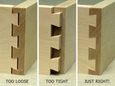 three different types of wood are shown with the same length and width as each piece