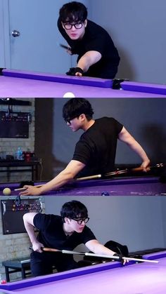 two men are playing ping pong in the same room