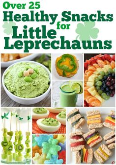 over 25 healthy snacks for little leprechauns