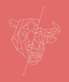 an animal made up of geometric lines on a pink background with the words,'i am