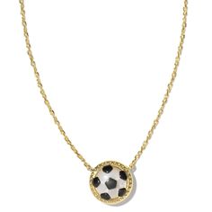 Kendra Scott | Soccer Gold Short Pendant Necklace in Ivory Mother-of-Pearl - Giddy Up Glamour Boutique Kendra Scott Soccer Necklace, Soccer Necklace, Unrealistic Wishlist, Short Pendant Necklace, Preppy Stuff, Kendra Scott Necklace, Gold Shorts, Jewelry Accessories Ideas, Birthday Gifts For Best Friend