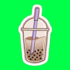 a drink in a glass with a purple straw