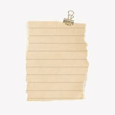 an old piece of paper with a pin on it, attached to a clipboard