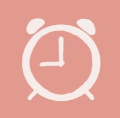 an alarm clock icon on a pink background