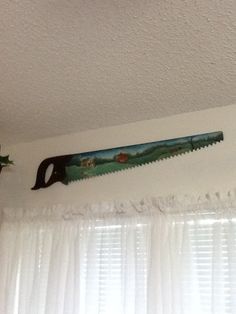 Oil Painting Vintage Hand Saw Hand Painted Country Scene in Blue Wall Art {{ JAMsCraftCloset }} Painted Saws, Painting On Metal, Shop Sticker, Old Pickup Trucks, Old Pickup, Country Scenes, Hand Saw, Painting Vintage, Blue Wall Art