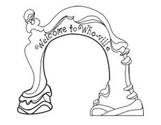 a drawing of a welcome arch with the words welcome to wyrly on it