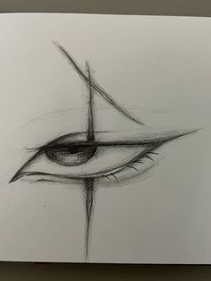 a pencil drawing of an eye