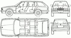 the car is shown in three different views