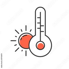 a thermometer with an orange ball on it