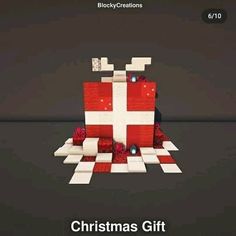 the christmas gift is made out of blocks