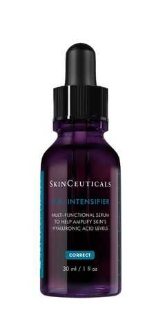 H.A. Intensifier is a multi-beneficial corrective serum proven to amplify skin‚'s hyaluronic acid levels. This unique formulation contains a high concentration of pure hyaluronic acid, proxylane™, and botanical extracts of licorice root and purple rice to support skin‚'s hyaluronic acid levels and deliver surface hydration, helping improve the visible appearance of firmness, smoothness, and facial plumpness. Hyaluronic Acid Benefits, Best Serums, The Ordinary Hyaluronic Acid, Antioxidant Serum, Best Serum, Skin Medica, Anti Aging Moisturizer, Hyaluronic Acid Serum, Anti Aging Treatments