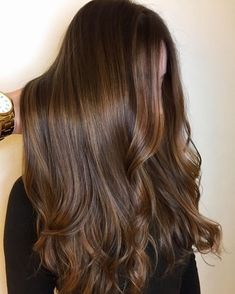 Summer 2020 Hair Color Trends, Hairstyle Ideas For Long Hair, Hair Color For Brown Skin, Ideas For Long Hair, Black Hair Balayage, Brown Hair Inspo, Brunette Hair With Highlights, Curls For Long Hair, Brown Hair Balayage