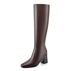 PRICES MAY VARY. 🌺Brown Chunky Heel: With a comfortable 7.5 cm/2.95 inch block heel and soft lining, these women's knee-high boots provide stability and support, perfect for all-day wear. 🌟Stylish Square Toe: These brown knee high boots for women feature a stylish square toe, adding a modern and retro touch to your ensemble. 🍀Versatility Wide Calf Knee High Boots: Designed with a wide calf fit, these women's knee-high boots offer versatility and comfort for various leg sizes, ensuring a flatt Long Brown Boots, Wide Calf Knee High Boots, High Boots For Women, Boots Wide Calf, Boots Wide, Brown Knee High Boots, Tall Brown Boots, Womens Chunky Heels, Wide Calf Boots