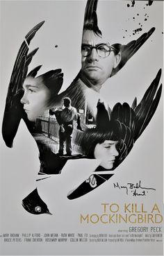 the movie poster for to kill a mocking bird, with two women and one man