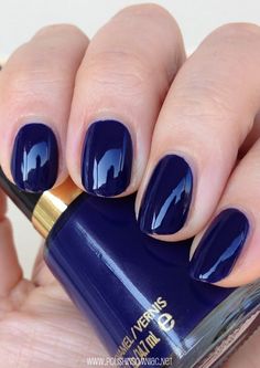 Revlon Urban – The Quintessential Blue | polish insomniac #nails #revlon Nails Games, Navy Blue Nail Polish, Nail Paints, Tardis Blue, Dark Blue Nails, Navy Nails, Navy Blue Nails, Blue Polish, Blue Nail Polish