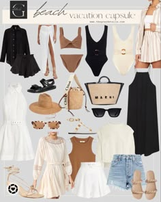 Minimal Beach Vacation Outfits, Neutral Cruise Outfits, Earth Tone Vacation Outfit, Neutral Holiday Outfits Summer, Beach Vacation Outfits Capsule, Summer Holiday Outfits Beach Vacation Style Capsule Wardrobe, Neutral Summer Vacation Outfits, Summer Outfits Resort, Neutral Beach Vacation Outfits