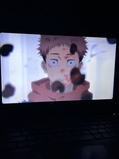 a computer screen with an anime character on it