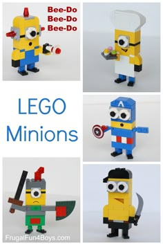 Lego Minion, Instructions Lego, Lego Diy, Lego Craft, Lego Worlds, Lego For Kids