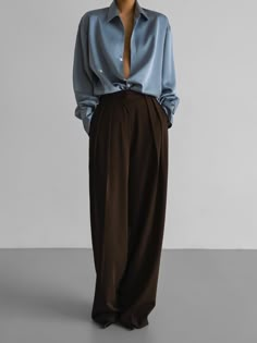 Search: 10 results found for "suit" – Page 2 – MINUSEY Silky Shirt Outfit, Silky Pants Outfit, Brown Wide Leg Pants Outfit, Brown Trousers Outfit, Dress Code Outfits, Brown Pants Outfit, Estilo Kardashian, Silky Pants, Wide Leg Pants Outfit