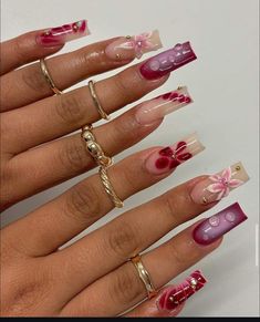 Winter Nail Art Designs, Girly Nails, Summer Acrylic, Spring Nail Designs, Grunge Nails