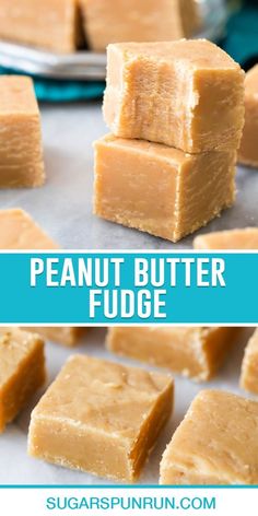 peanut butter fudge is an easy and delicious dessert that's ready to be eaten